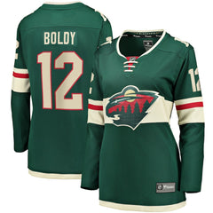 Matthew Boldy Minnesota Wild Fanatics Women's Home Breakaway Player Jersey - Green | US 5146673
