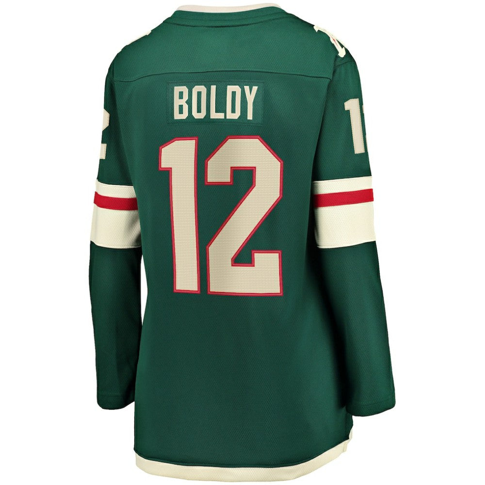 Matthew Boldy Minnesota Wild Fanatics Women's Home Breakaway Player Jersey - Green | US 5146673