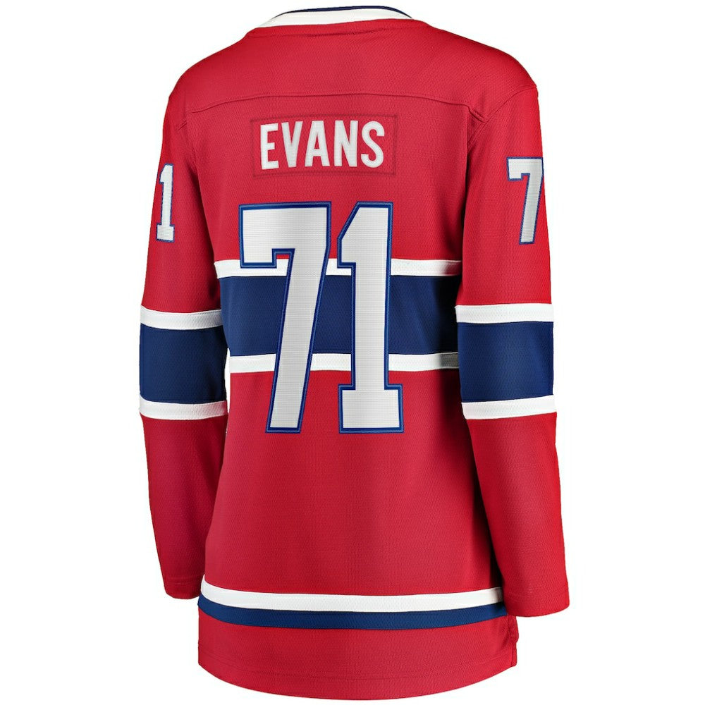 Jake Evans Montreal Canadiens Fanatics Women's Home Breakaway Player Jersey - Red | US 5146682