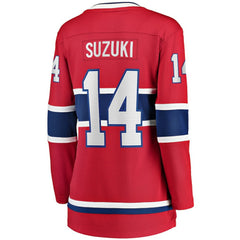 Nick Suzuki Montreal Canadiens Fanatics Women's Home Captain Patch Breakaway Player Jersey - Red | US 5146684