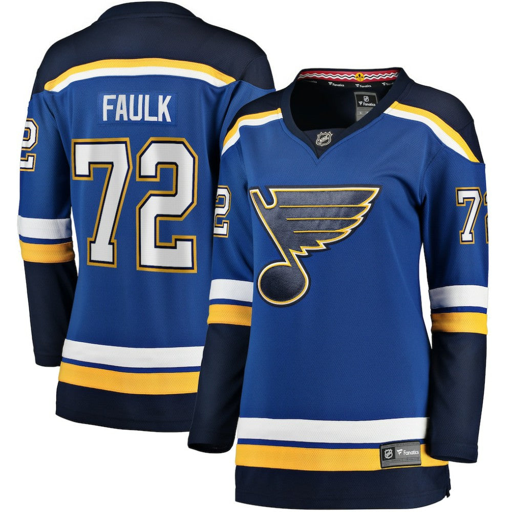 Justin Faulk St. Louis Blues Fanatics Women's Home Breakaway Player Jersey - Blue | US 5148709