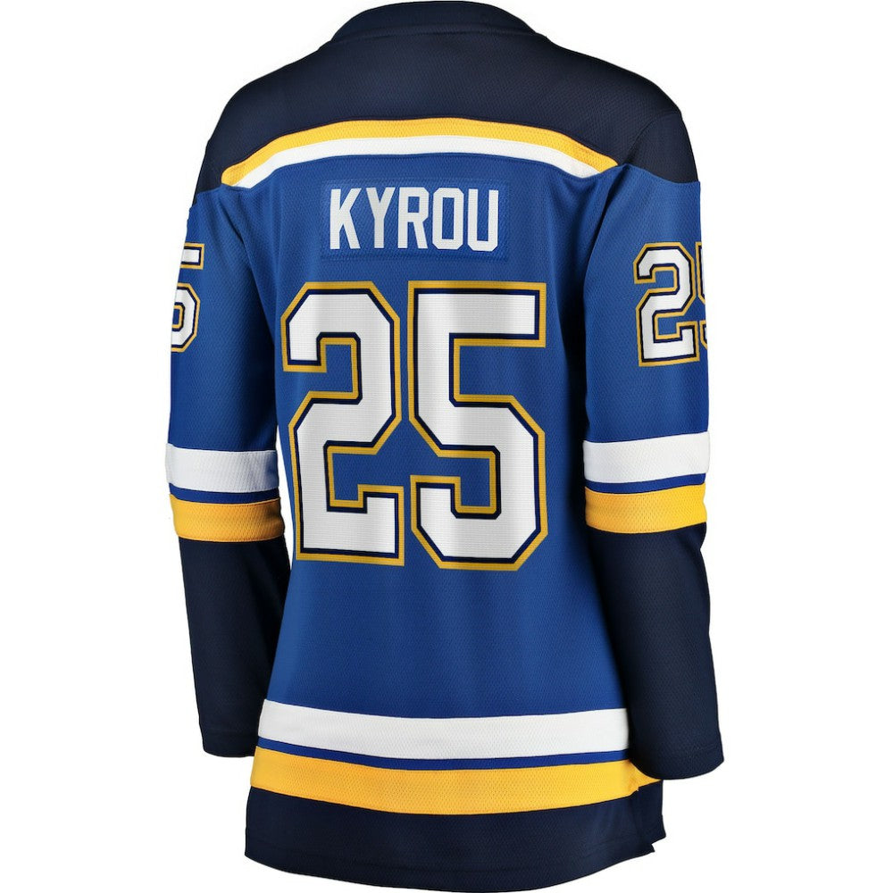 Jordan Kyrou St. Louis Blues Fanatics Women's Home Breakaway Player Jersey - Blue | US 5148711