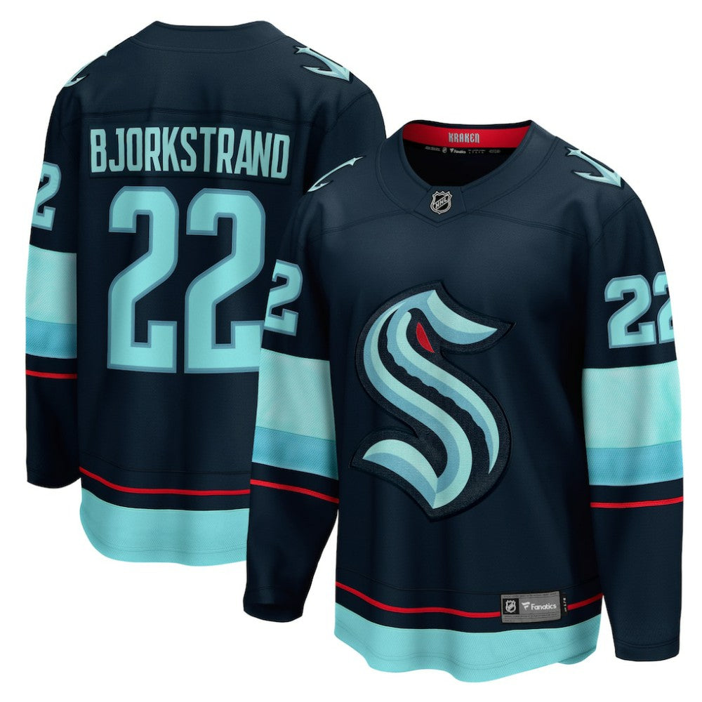 Oliver Bjorkstrand Seattle Kraken Fanatics Home Breakaway Player Jersey - Deep Sea Blue | US 5148744