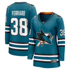 Mario Ferraro San Jose Sharks Fanatics Women's Home Breakaway Player Jersey - Teal | US 5148761