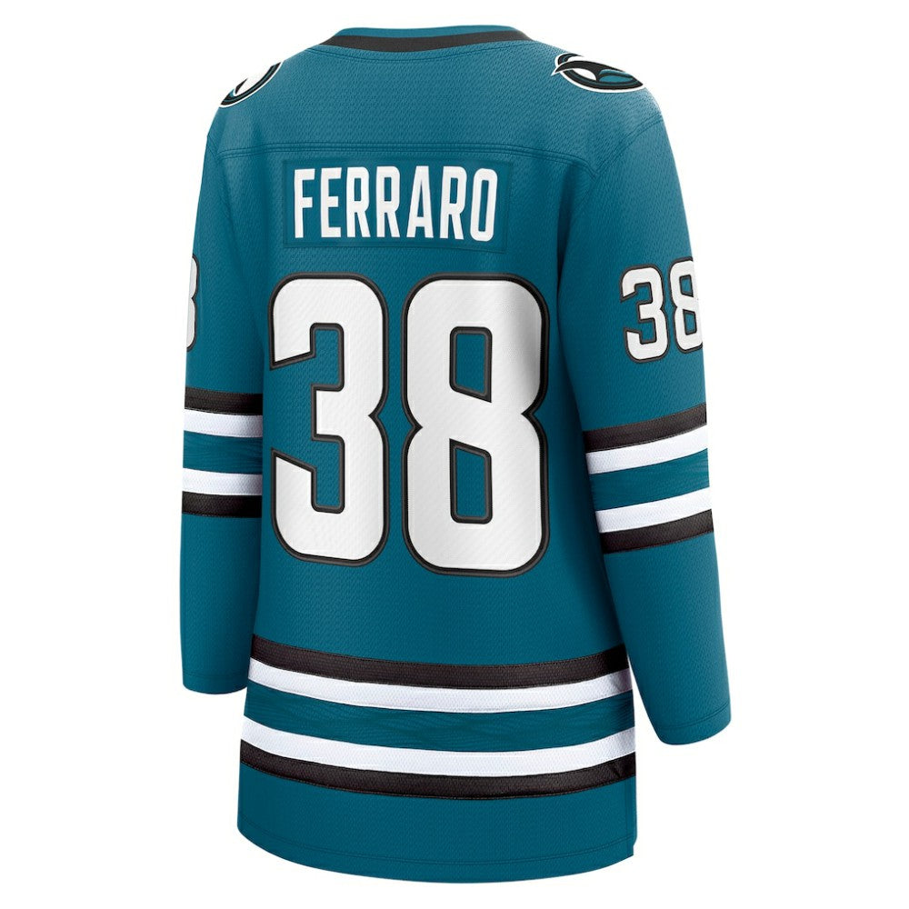 Mario Ferraro San Jose Sharks Fanatics Women's Home Breakaway Player Jersey - Teal | US 5148761