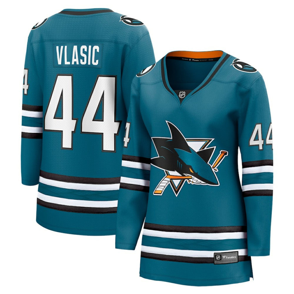 Marc-Edouard Vlasic San Jose Sharks Fanatics Women's Home Breakaway Player Jersey - Teal | US 5148769