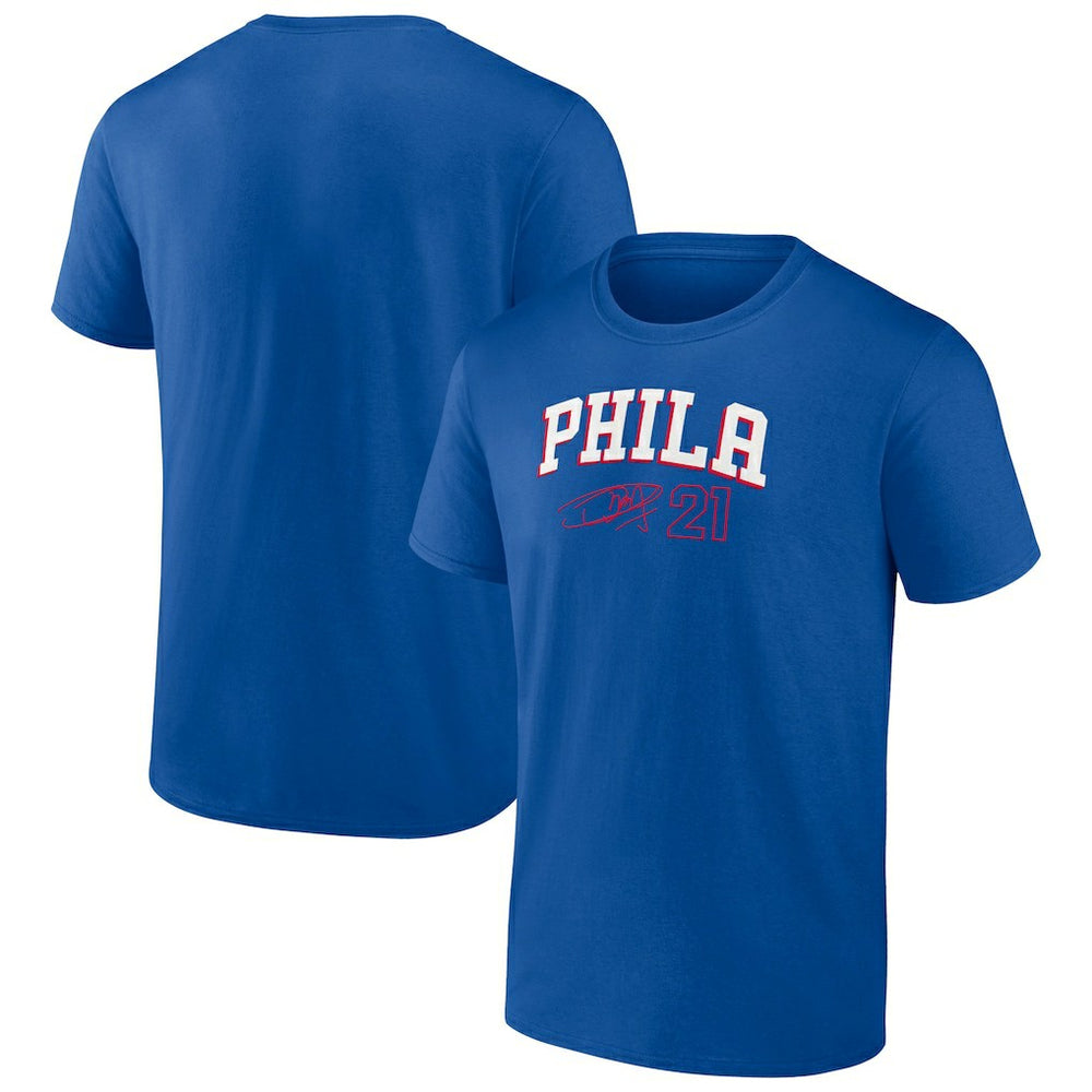 Joel Embiid Philadelphia 76ers Name & Number T-Shirt Royal - Fanatics