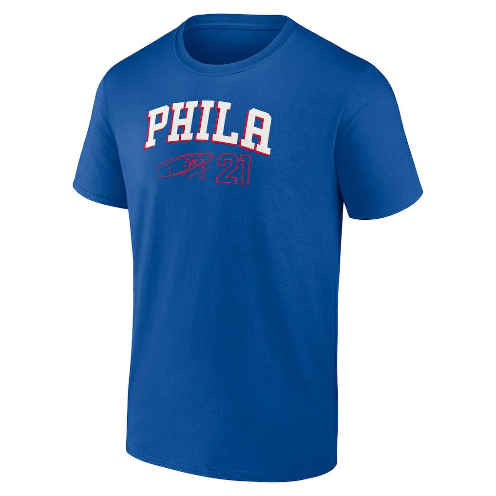 Joel Embiid Philadelphia 76ers Name & Number T-Shirt Royal - Fanatics