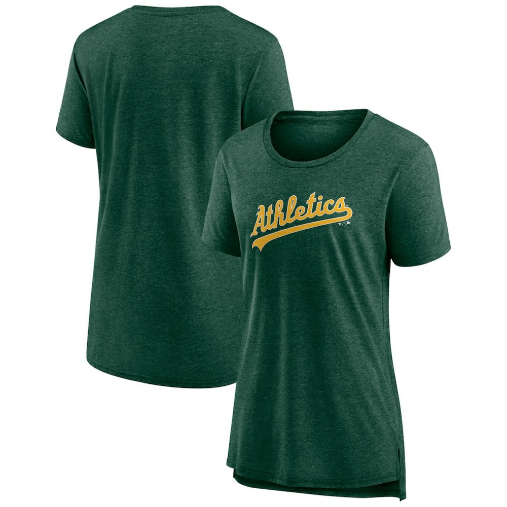Athletics Women's Official Wordmark Tri-Blend T-Shirt - Heather Green T-shirts