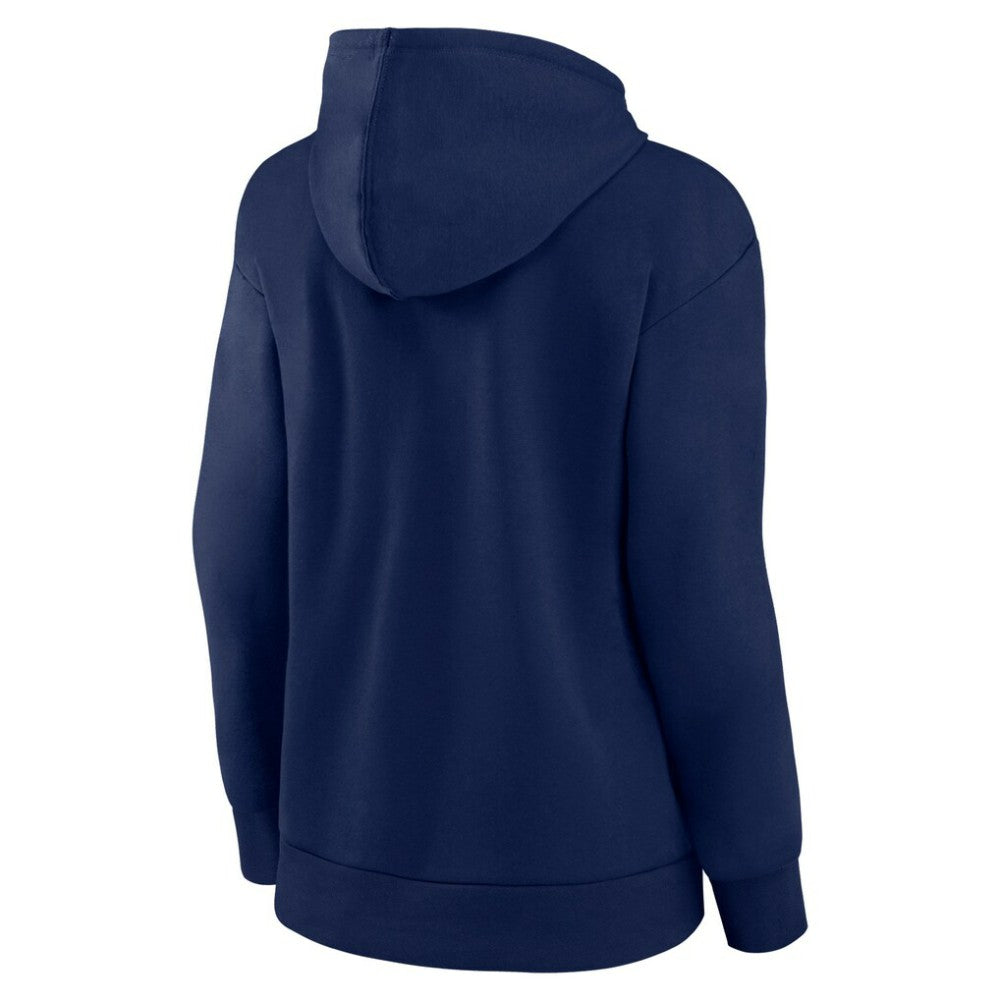 Atlanta Braves Women's Distressed Team Pullover Hoodie - Navy Hoodies