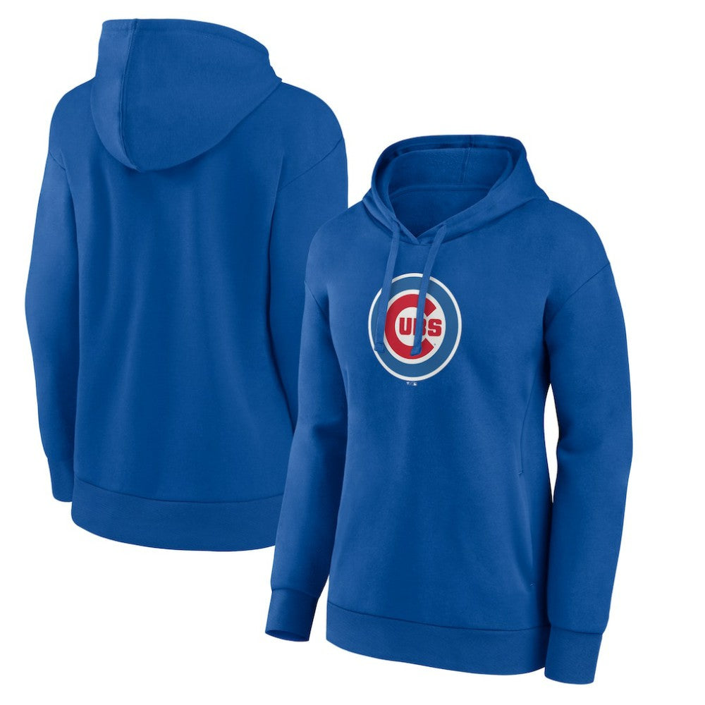 Chicago Cubs Women's Core Logo Pullover Hoodie - Royal Hoodies
