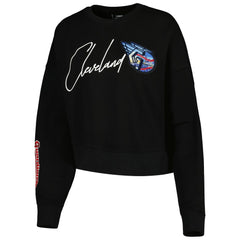 Cleveland Guardians Pro Standard Women's City Scape Pullover Sweatshirt - Black Pullover