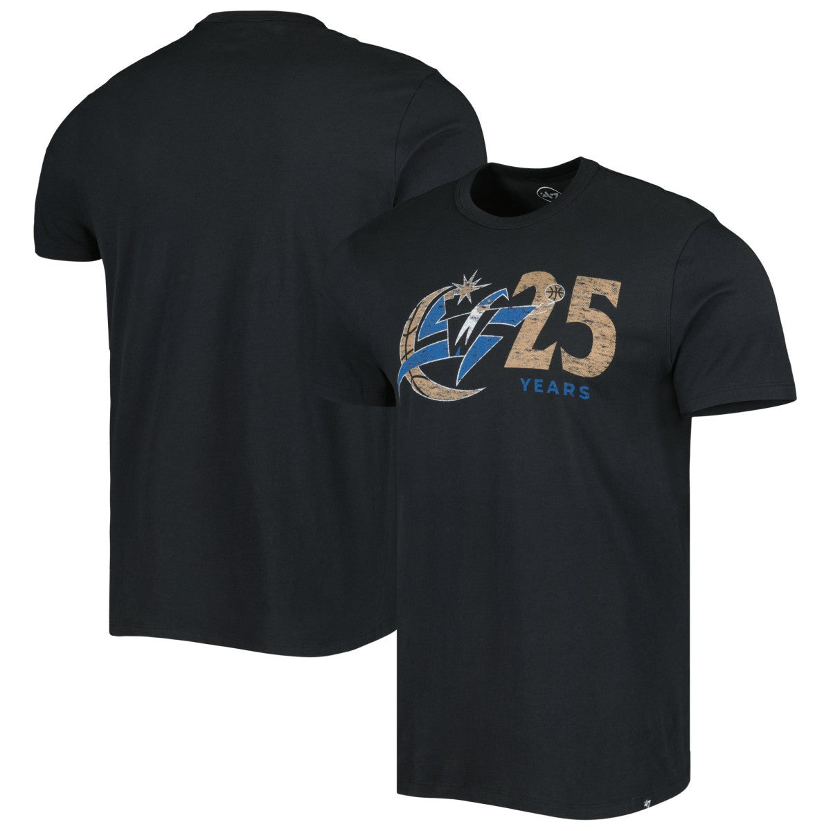 Washington Wizards '47 25th Anniversary T-Shirt Black - 47 brand