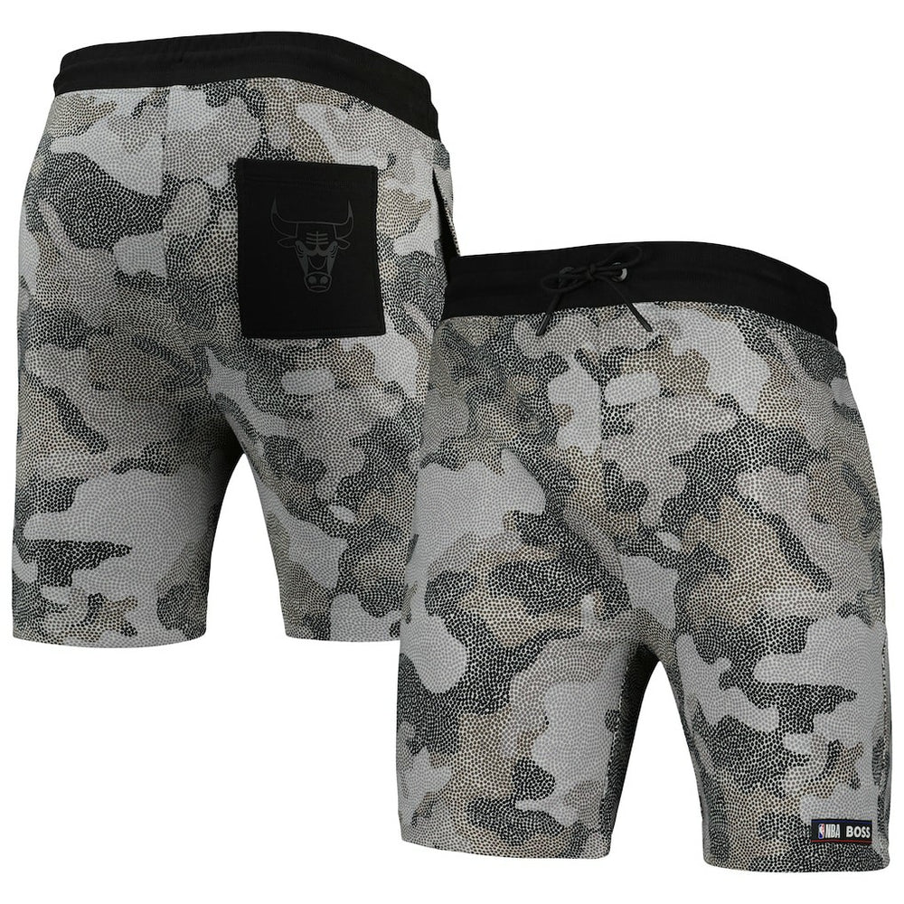 Chicago Bulls NBA x Hugo Boss Slam Camo Shorts Black