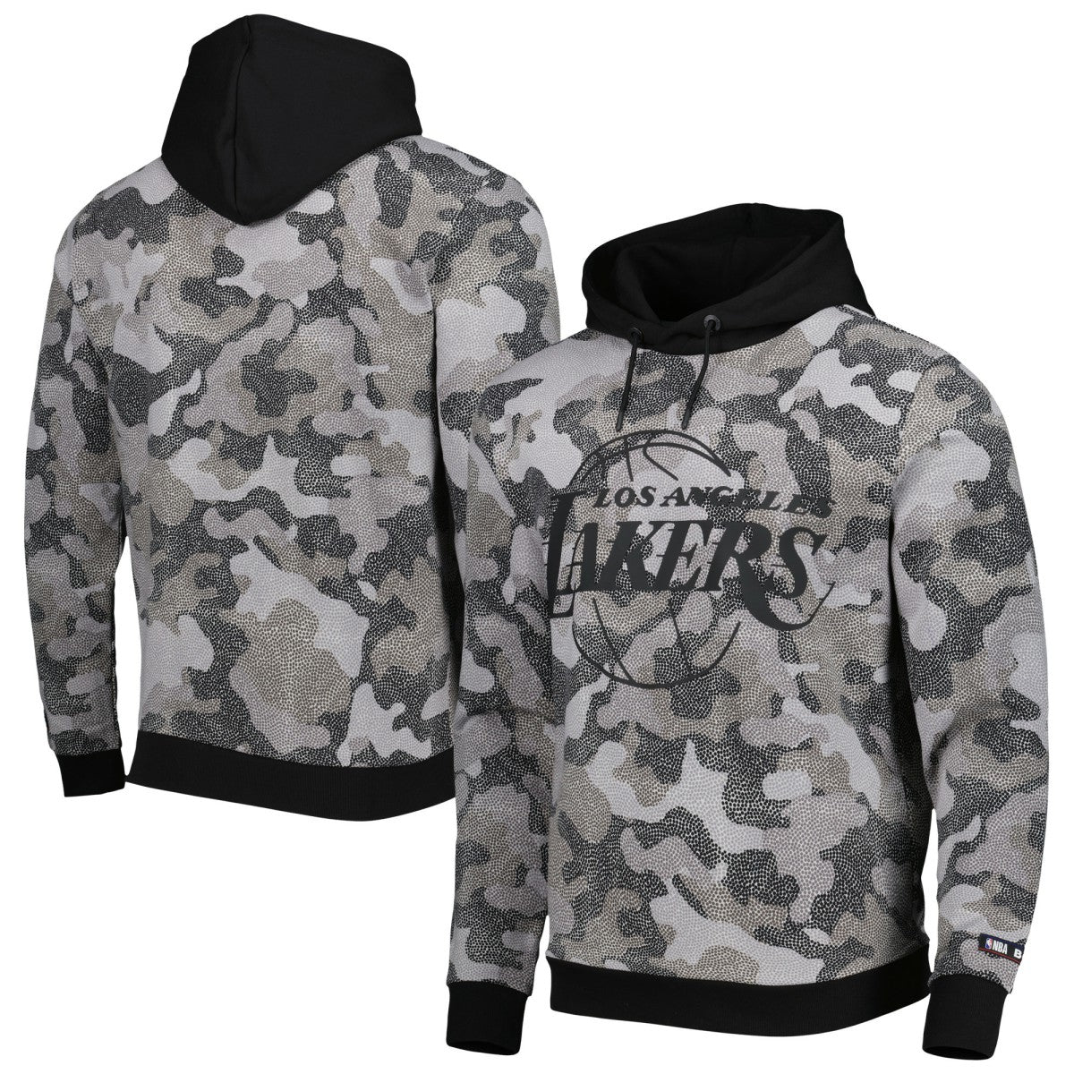 Los Angeles Lakers Hugo Boss x NBA Camo Pullover Hoodie Black