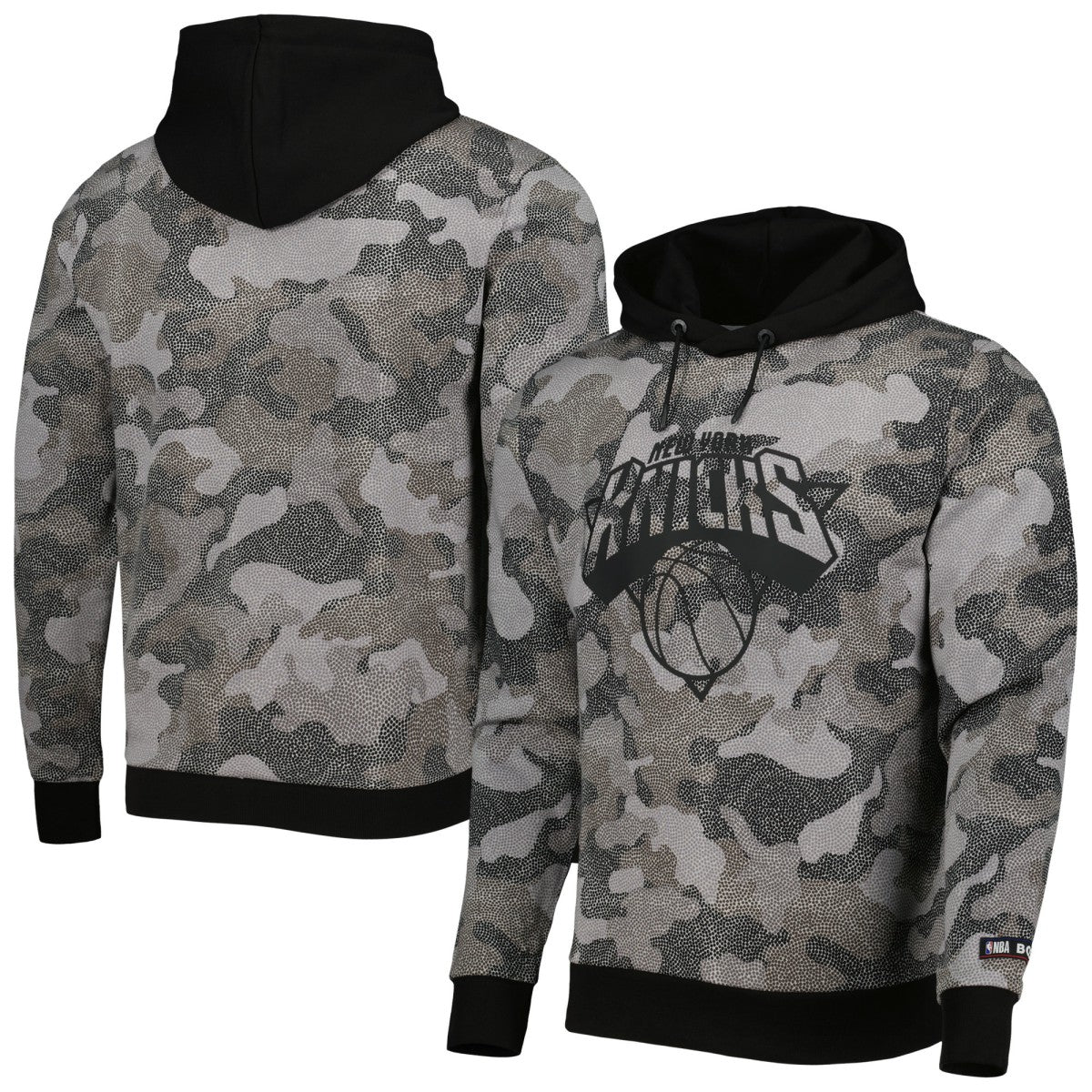 New York Knicks Hugo Boss Camo Pullover Hoodie Black