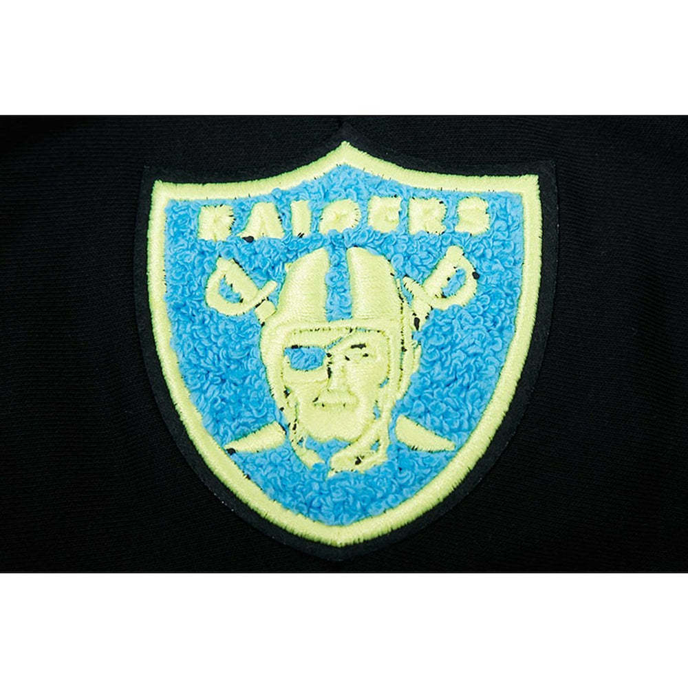 Las Vegas Raiders Pro Standard Women's Neon Fleece Pullover Hoodie - Black Hoodies