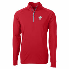 Buffalo Bills Cutter & Buck Adapt Eco Knit Stretch Recycled Big & Tall Quarter-Zip Throwback Pullover Top - Red Pullover