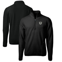 Las Vegas Raiders Cutter & Buck Cascade Eco Sherpa Fleece Big & Tall Quarter-Zip Throwback Jacket - Black Jackets