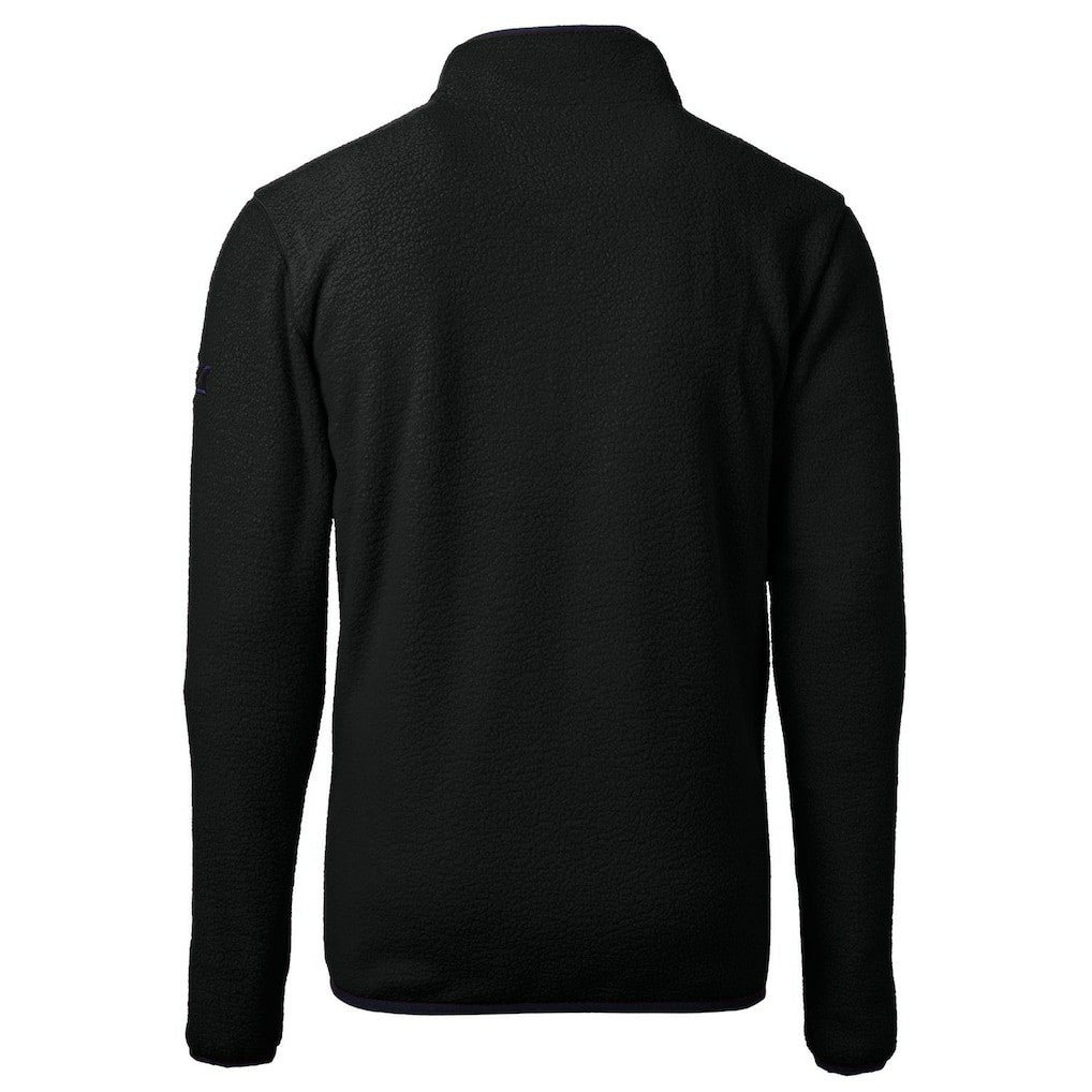 Las Vegas Raiders Cutter & Buck Cascade Eco Sherpa Fleece Big & Tall Quarter-Zip Throwback Jacket - Black Jackets
