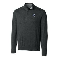 Indianapolis Colts Cutter & Buck Throwback Logo Lakemont Tri-Blend Big & Tall Quarter-Zip Pullover Sweater - Heather Charcoal Pullover