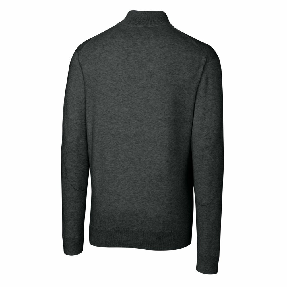 Detroit Lions Cutter & Buck Throwback Logo Lakemont Tri-Blend Big & Tall Quarter-Zip Pullover Sweater - Heather Charcoal Pullover
