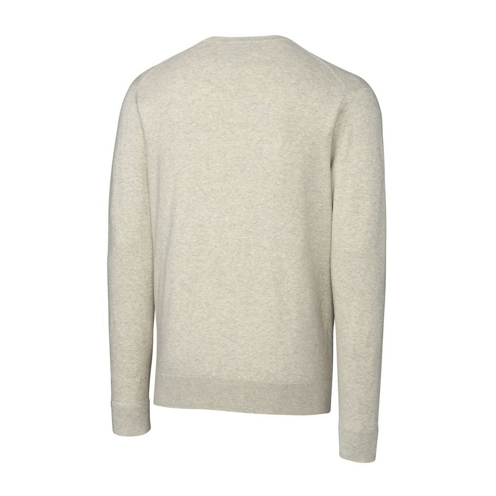 Miami Dolphins Cutter & Buck Throwback Logo Lakemont Tri-Blend Big & Tall V-Neck Pullover Sweater - Oatmeal Pullover