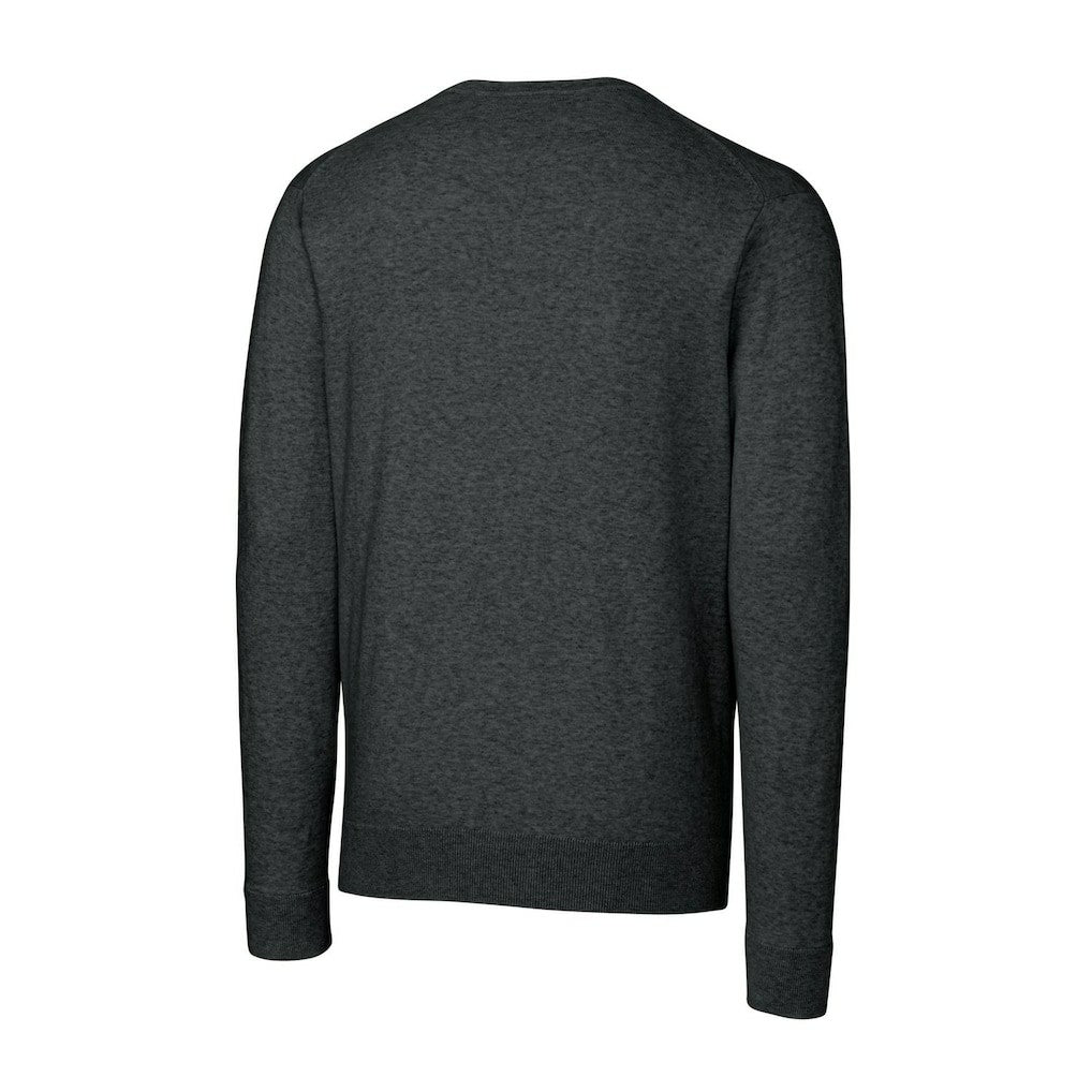 New York Giants Cutter & Buck Throwback Logo Lakemont Tri-Blend Big & Tall V-Neck Pullover Sweater - Heather Charcoal Pullover