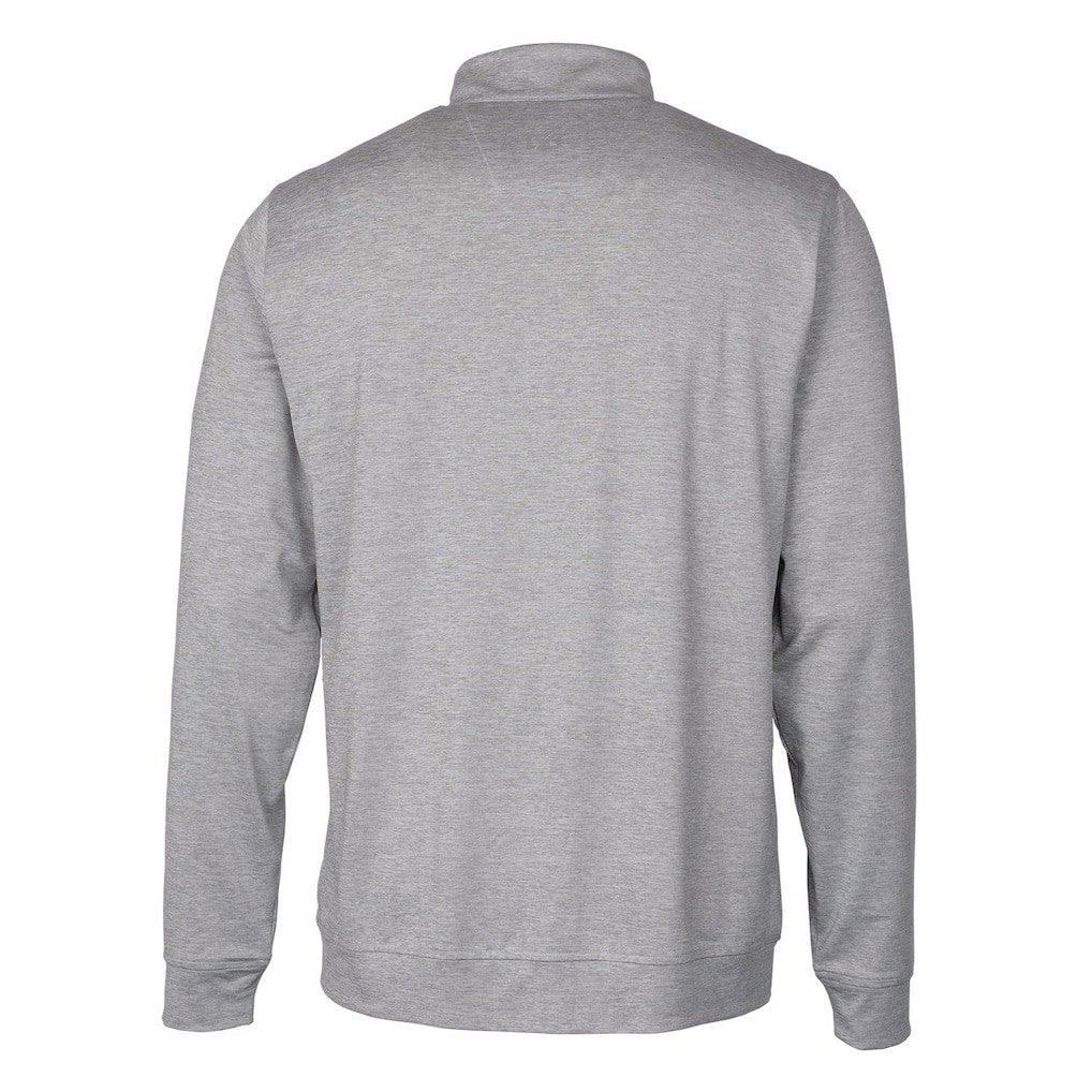 Cleveland Browns Cutter & Buck Stealth Heathered Big & Tall Throwback Logo Quarter-Zip Pullover Top - Gray Pullover
