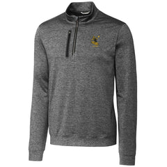 Pittsburgh Steelers Cutter & Buck Stealth Heathered Big & Tall Throwback Logo Quarter-Zip Pullover Top - Steel Pullover