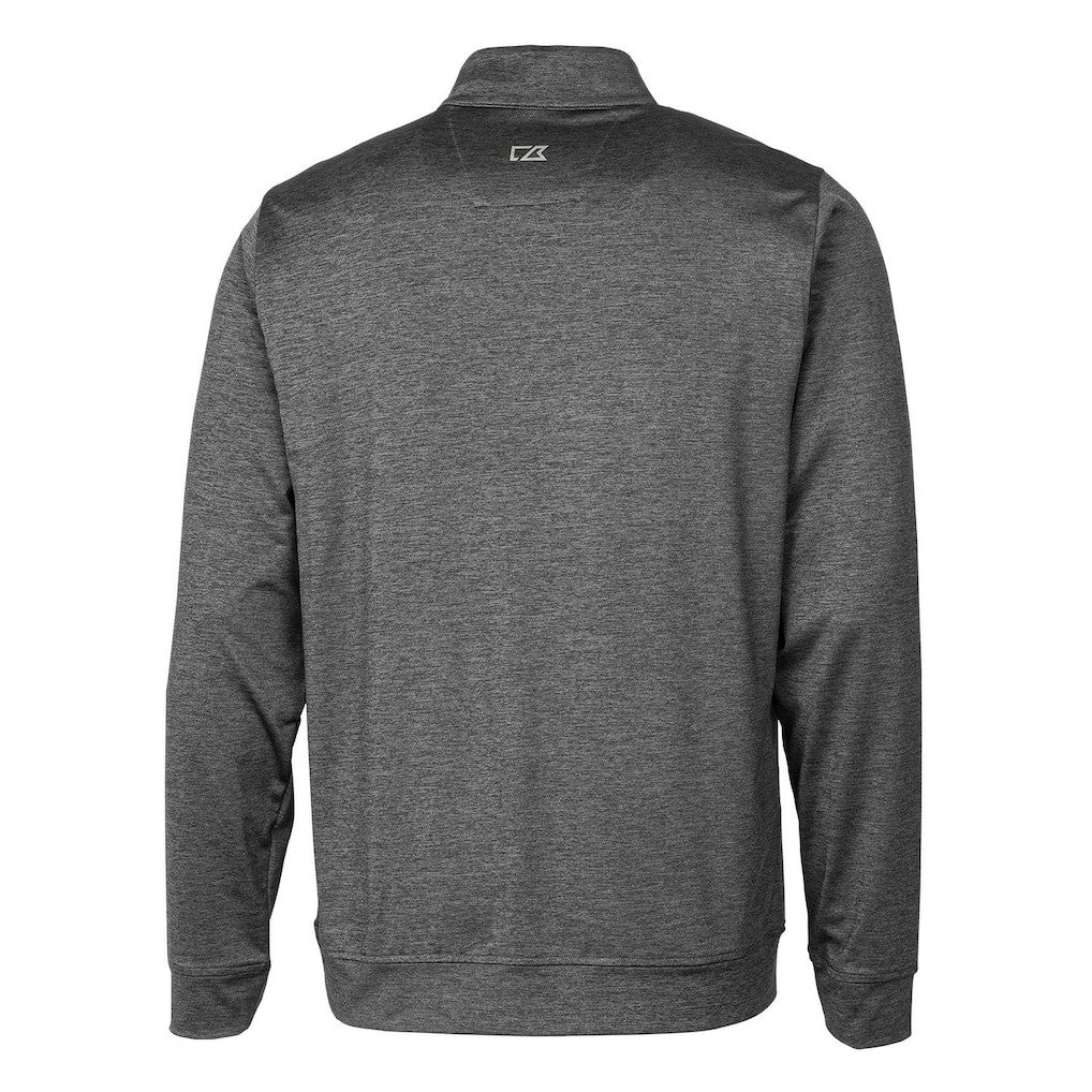 Pittsburgh Steelers Cutter & Buck Stealth Heathered Big & Tall Throwback Logo Quarter-Zip Pullover Top - Steel Pullover