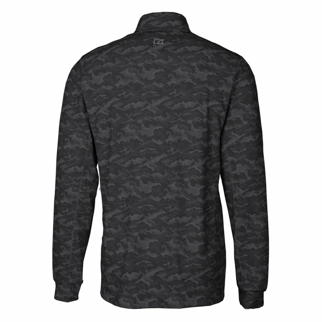 Tampa Bay Buccaneers Cutter & Buck Throwback Logo Big & Tall Traverse Camo Print Stretch Quarter-Zip Pullover Top - Black Pullover