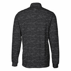 Tampa Bay Buccaneers Cutter & Buck Throwback Logo Big & Tall Traverse Camo Print Stretch Quarter-Zip Pullover Top - Black Pullover