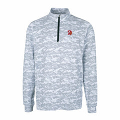 Tampa Bay Buccaneers Cutter & Buck Throwback Logo Big & Tall Traverse Camo Print Stretch Quarter-Zip Pullover Top - Charcoal Pullover