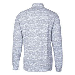 Seattle Seahawks Cutter & Buck Throwback Logo Big & Tall Traverse Camo Print Stretch Quarter-Zip Pullover Top - Charcoal Pullover