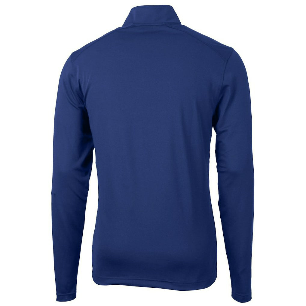Denver Broncos Cutter & Buck Throwback Logo Virtue Eco Pique Recycled Quarter-Zip Big & Tall Pullover Top - Royal Pullover