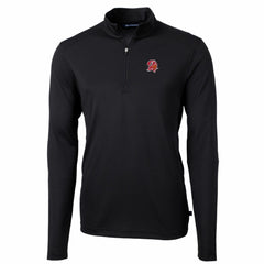 Tampa Bay Buccaneers Cutter & Buck Throwback Logo Virtue Eco Pique Recycled Quarter-Zip Big & Tall Pullover Top - Black Pullover