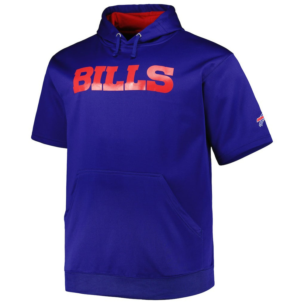 Josh Allen Buffalo Bills Big & Tall Short Sleeve Pullover Hoodie - Royal Hoodies