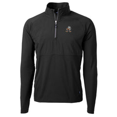 Cleveland Browns Cutter & Buck Adapt Eco Knit Hybrid Recycled Quarter-Zip Throwback Pullover Top - Black Pullover