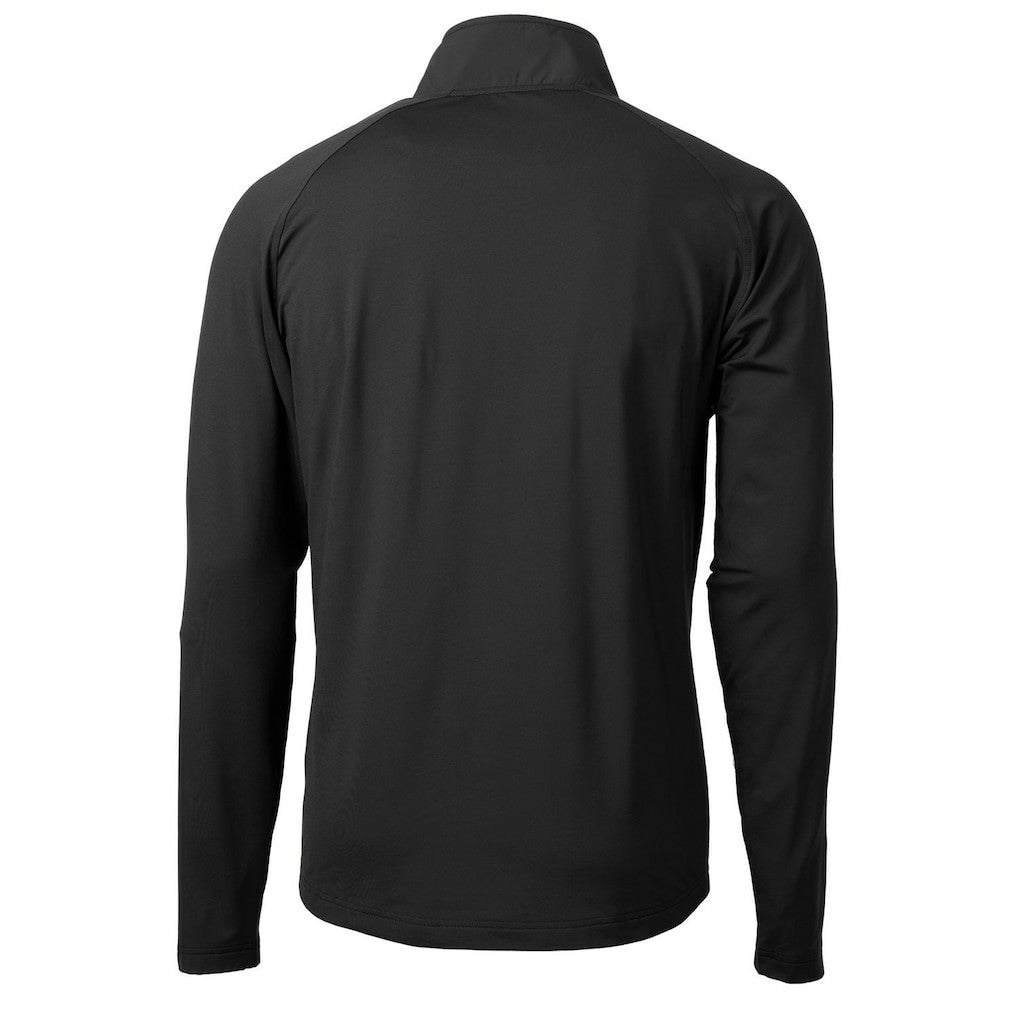 Cleveland Browns Cutter & Buck Adapt Eco Knit Hybrid Recycled Quarter-Zip Throwback Pullover Top - Black Pullover