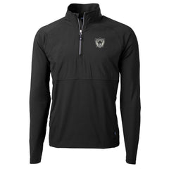 Las Vegas Raiders Cutter & Buck Adapt Eco Knit Hybrid Recycled Quarter-Zip Throwback Pullover Top - Black Pullover