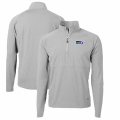 Seattle Seahawks Cutter & Buck Adapt Eco Knit Hybrid Recycled Quarter-Zip Throwback Pullover Top - Gray Pullover