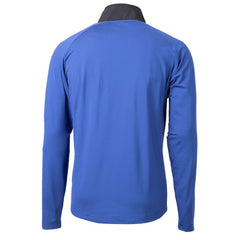 New England Patriots Cutter & Buck Adapt Eco Knit Hybrid Recycled Quarter-Zip Throwback Pullover Top - Royal/Black Pullover
