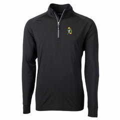 Green Bay Packers Cutter & Buck Adapt Eco Knit Stretch Recycled Quarter-Zip Throwback Pullover Top - Black Pullover