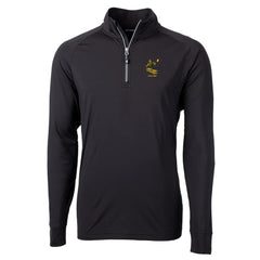 Pittsburgh Steelers Cutter & Buck Adapt Eco Knit Stretch Recycled Quarter-Zip Throwback Pullover Top - Black Pullover