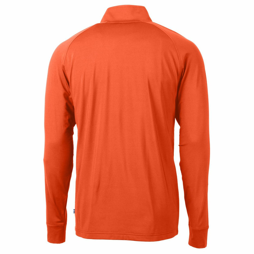 Tampa Bay Buccaneers Cutter & Buck Adapt Eco Knit Stretch Recycled Quarter-Zip Throwback Pullover Top - Orange Pullover