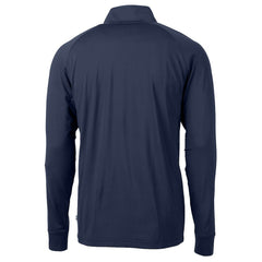 New York Giants Cutter & Buck Adapt Eco Knit Stretch Recycled Quarter-Zip Throwback Pullover Top - Navy Pullover