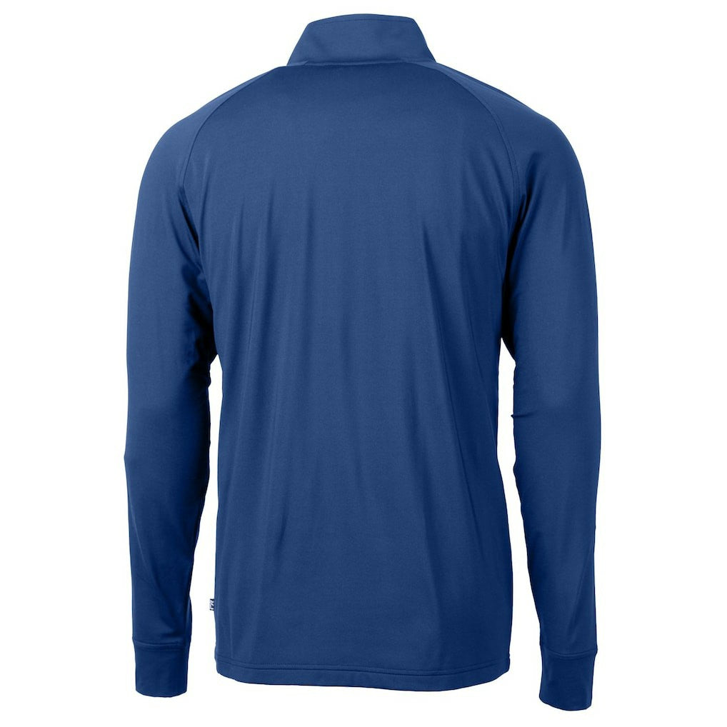 Seattle Seahawks Cutter & Buck Adapt Eco Knit Stretch Recycled Quarter-Zip Throwback Pullover Top - Royal Pullover