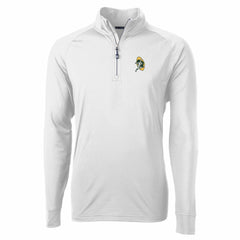 Green Bay Packers Cutter & Buck Adapt Eco Knit Stretch Recycled Quarter-Zip Throwback Pullover Top - White Pullover