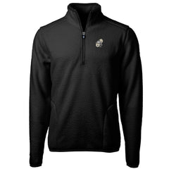 New Orleans Saints Cutter & Buck Throwback Eco Sherpa Fleece Quarter-Zip Pullover Jacket - Black Pullover